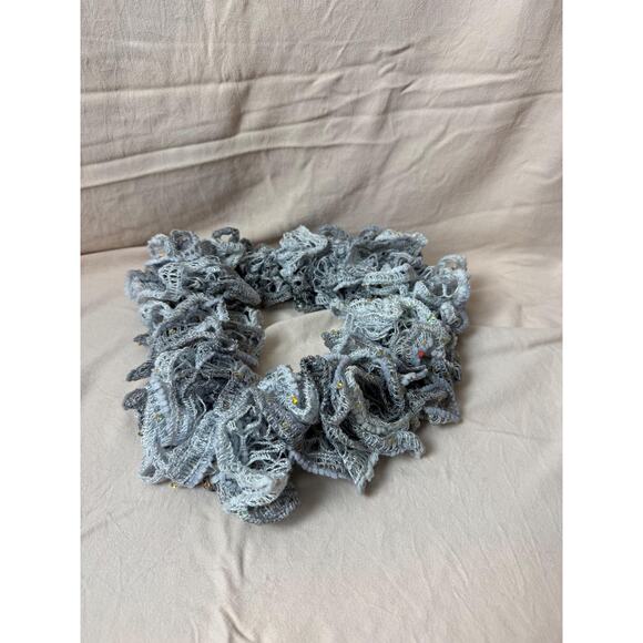 Flirty Ruffle Scarf Infinity scarf cowl neck scarf Frilly Scarf Crochet Handmade - Picture 3 of 9